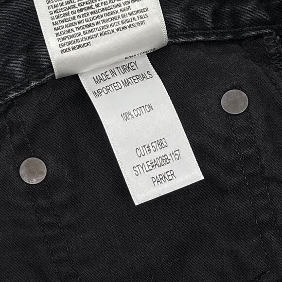 AGOLDE Parker Cut Off Denim Shorts Women’s Size 31 Vortex Raw Hem Casual - Picture 4 of 5